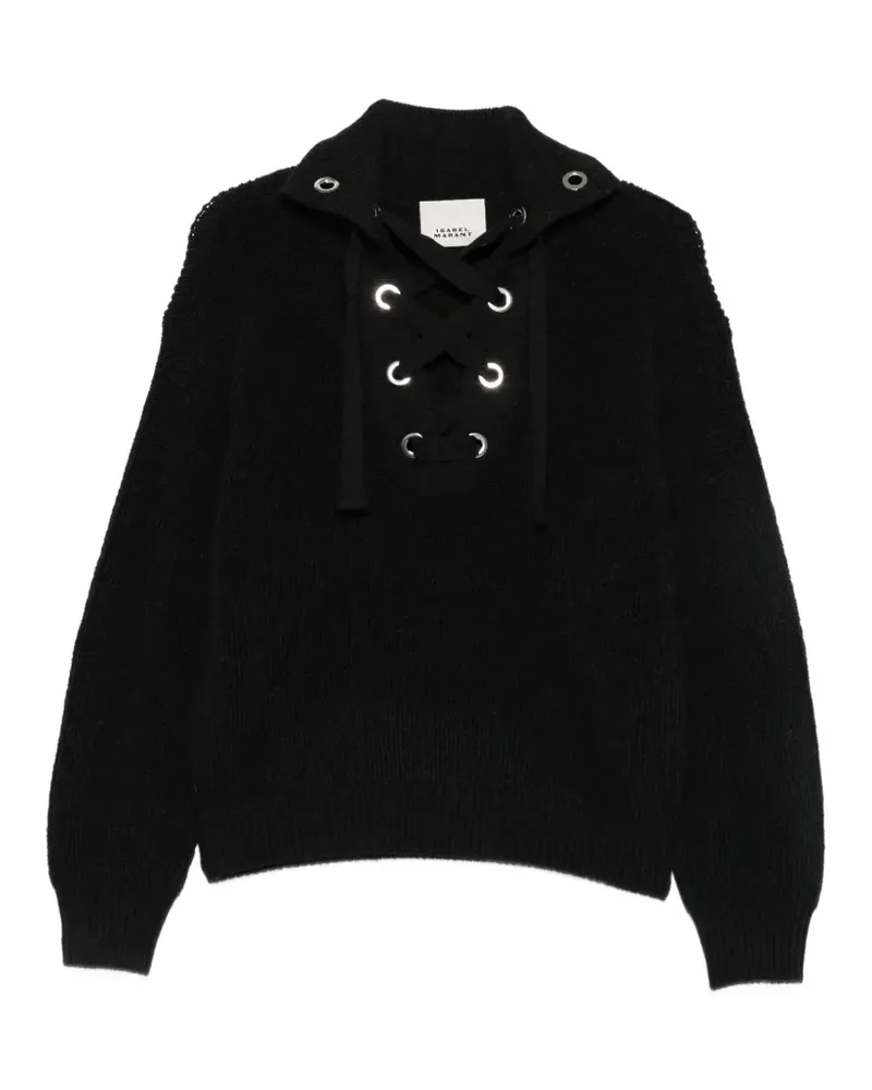 Isabel Marant Ydalia lace-up ribbed sweater - Schwarz Schwarz