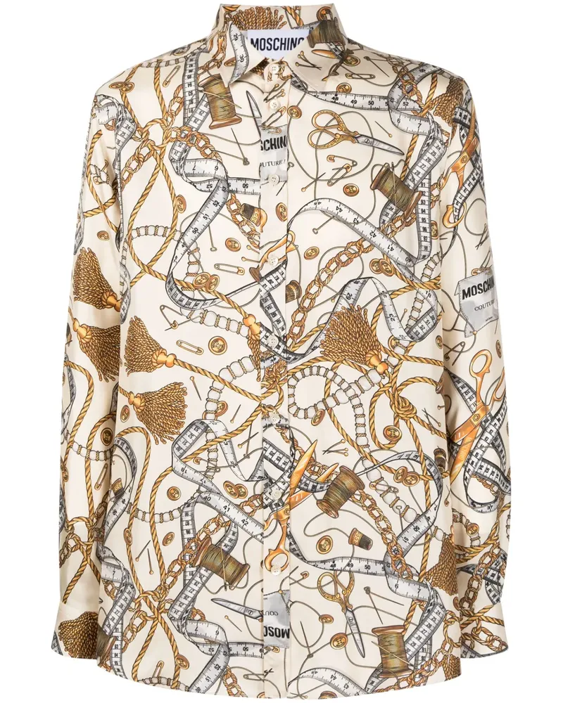 Moschino Hemd mit grafischem Print - Nude Nude