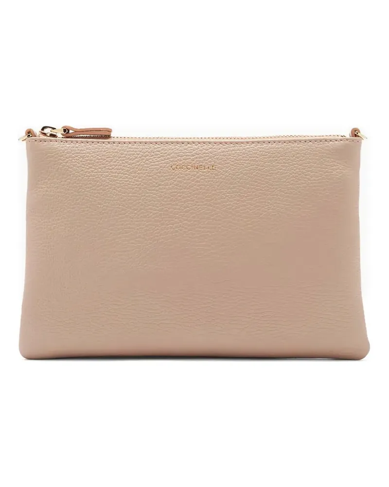 Coccinelle Clutch aus glattem Leder - Rosa Rosa