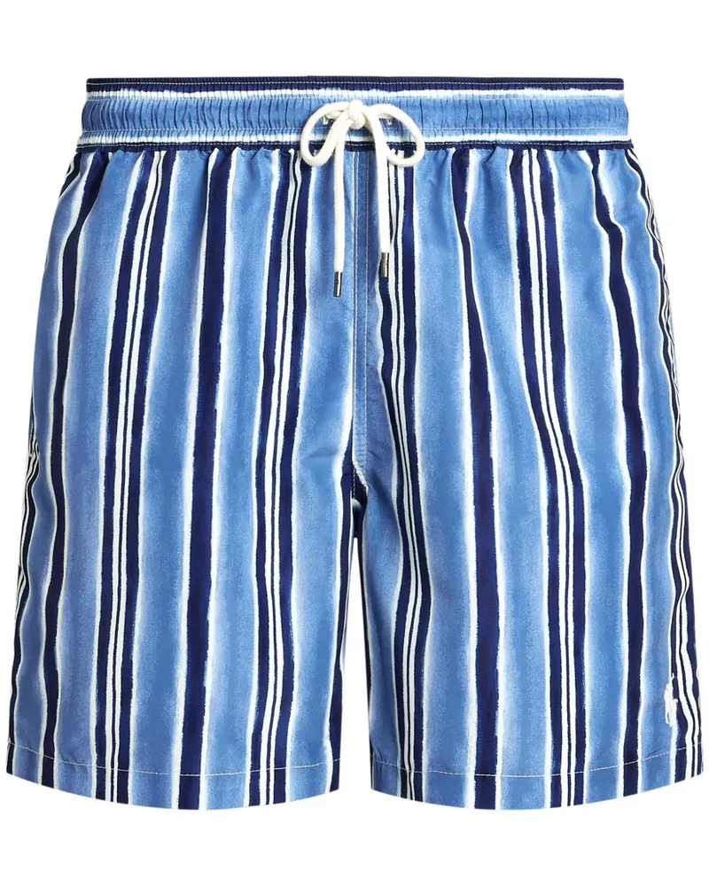 Ralph Lauren Gestreifte Badeshorts - Blau Blau