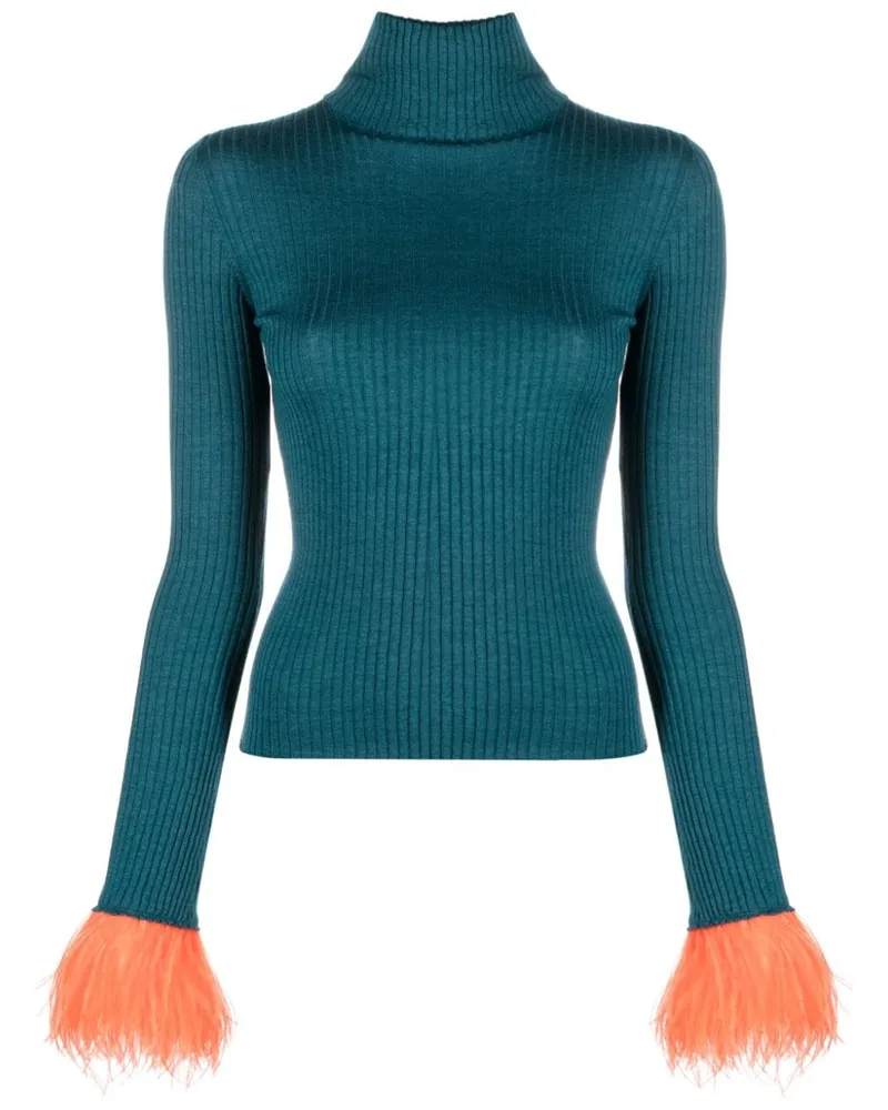 La DoubleJ Pullover mit Federn - Blau Blau