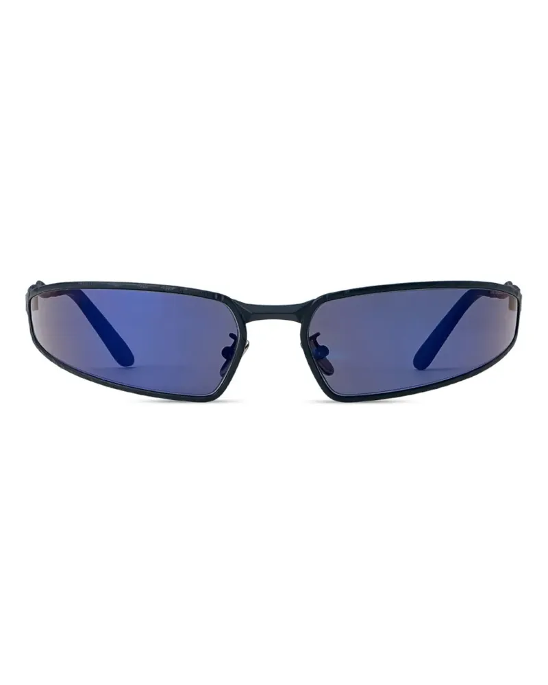KUBORAUM Mask H34 Sonnenbrille mit eckigem Gestell - Blau Blau