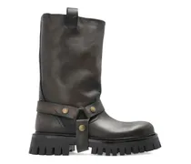 Kurt Chunky Stiefel mit Schnallenriemen - Braun