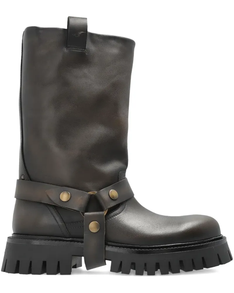 Golden Goose Kurt Chunky Stiefel mit Schnallenriemen - Braun Braun