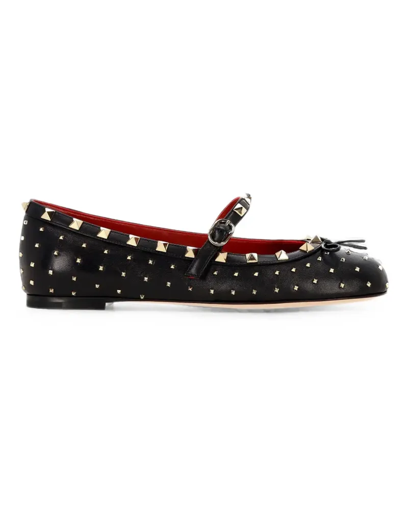 Valentino Garavani Mary-Jane Rockstud nappa ballerinas 05mm - Schwarz Schwarz