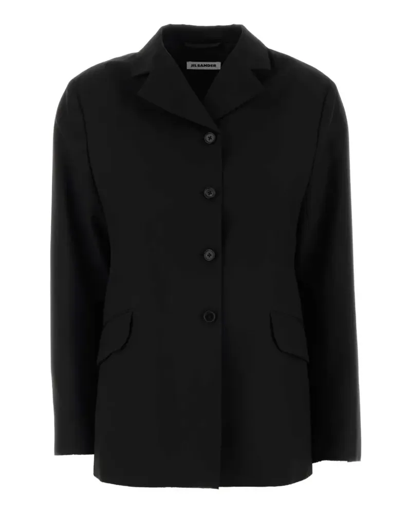 Jil Sander single-breasted felted blazer - Schwarz Schwarz