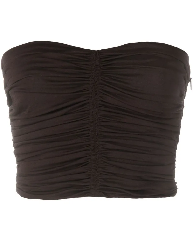 Saint Laurent Trägerloses Oberteil - Braun Braun