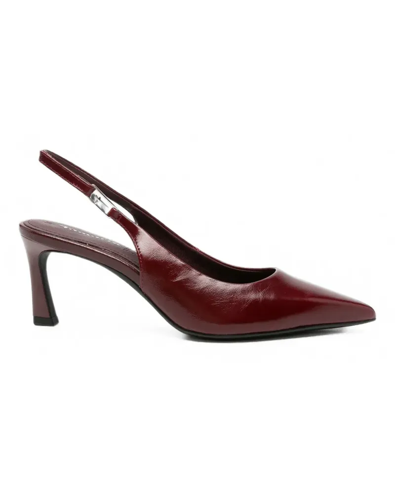 Tamaris slingback leather heeled pumps - Rot Rot