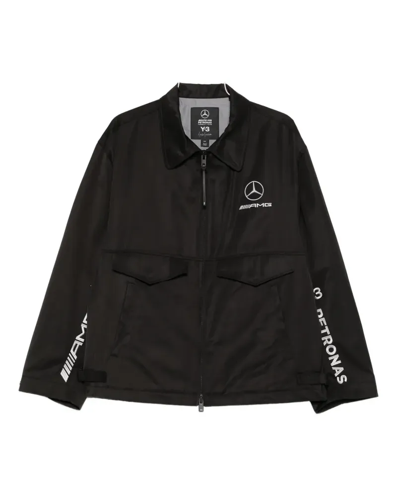 Y-3 x Mercedes-AMG Petronas F1 logo-detail jacket - Schwarz Schwarz