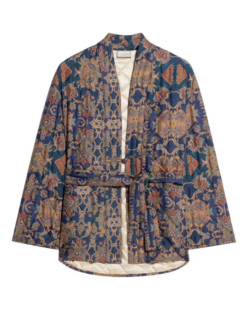 Pierre-Louis Mascia Gesteppte Jacke mit Muster - Blau Blau
