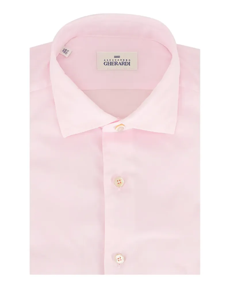 Alessandro Gherardi Gewebtes Regent Hemd - Rosa Rosa