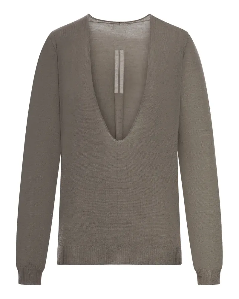 Rick Owens Temple Extreme V-neck sweater - Grau Grau