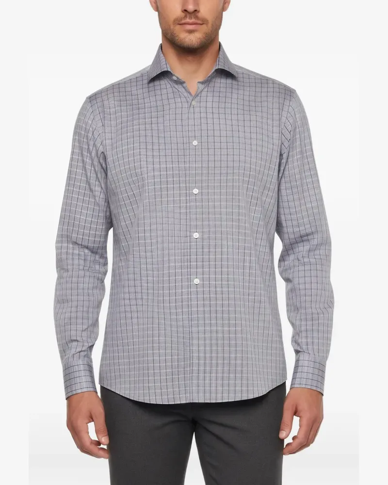 HUGO BOSS Gordon checked shirt - Grau Grau