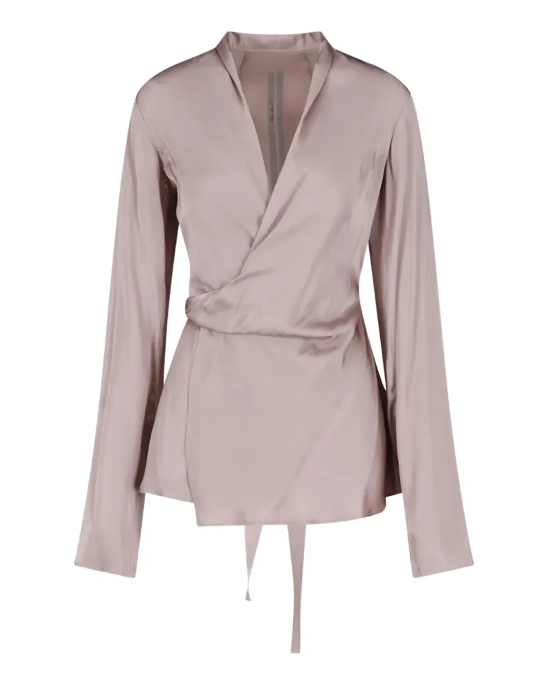 Rick Owens Laura Wickelbluse mit Schleifenverschluss - Rosa Rosa