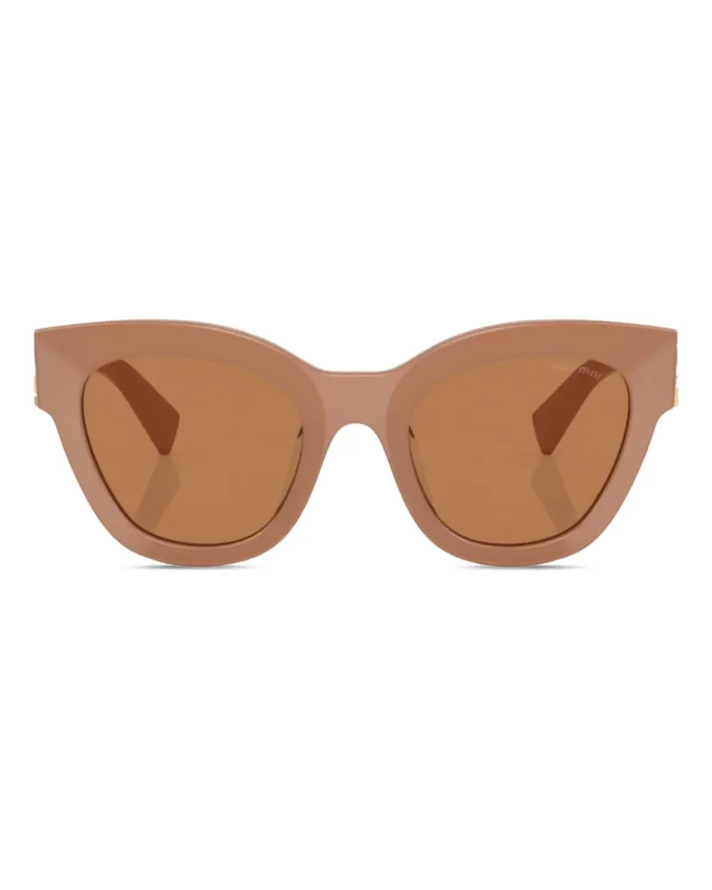 Miu Miu Sonnenbrille mit Cat-Eye-Gestell - Nude Nude