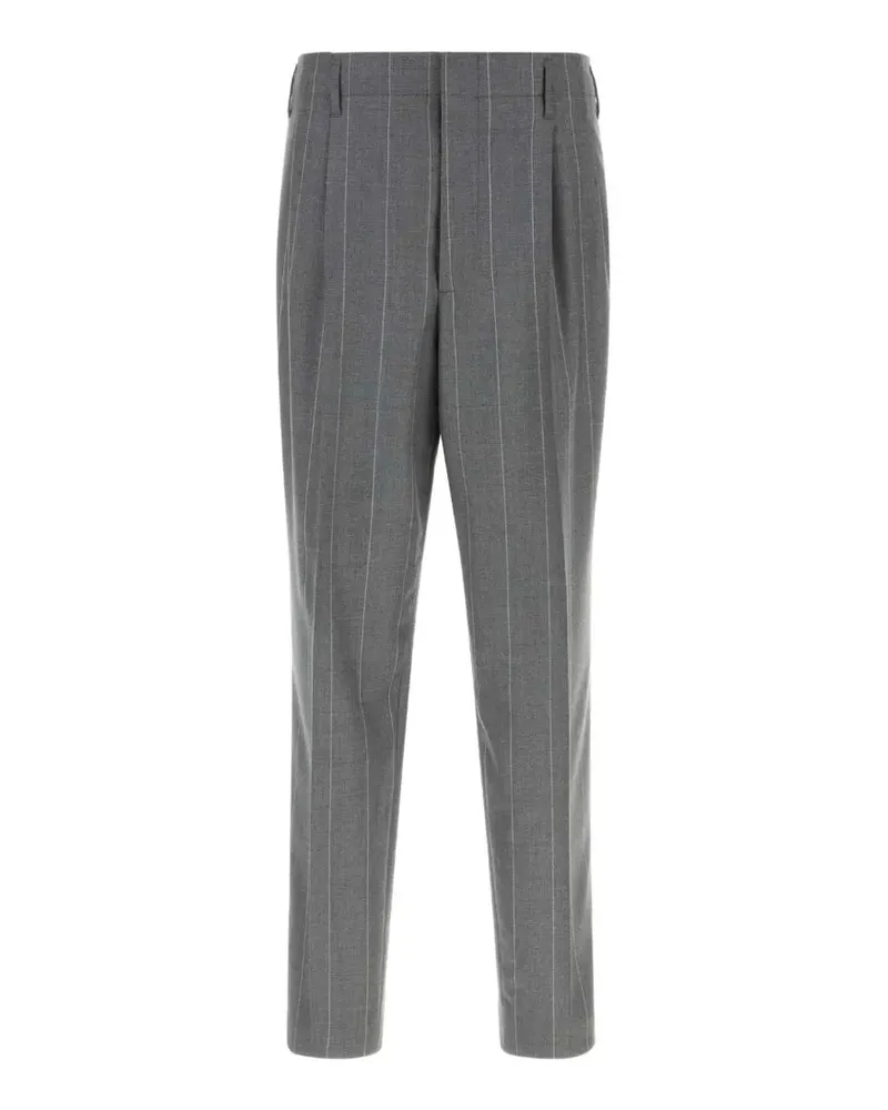 Brunello Cucinelli pinstripe-pattern pleated trousers - Grau Grau