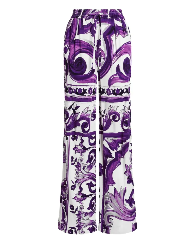 Dolce & Gabbana Hose mit grafischem Print - Weiß Weiß