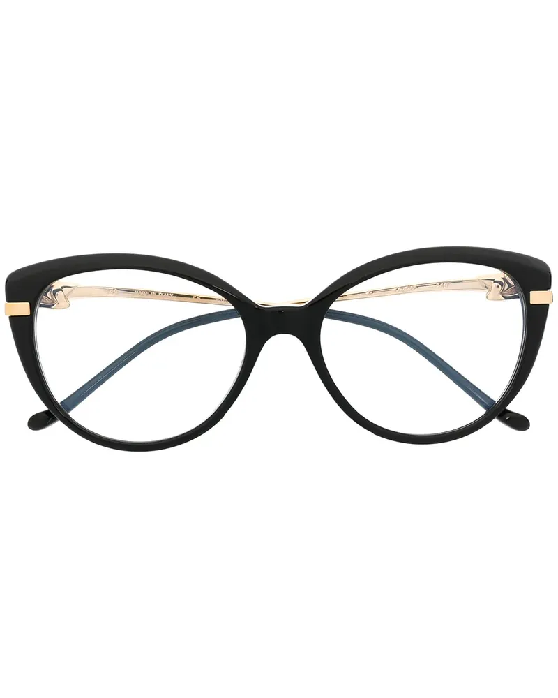 Cartier Panthère Cat-Eye-Brille - Schwarz Schwarz