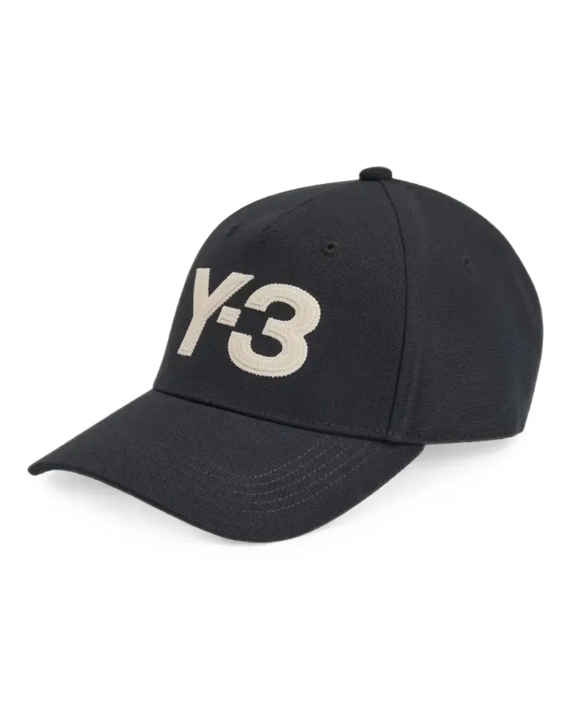 Y-3 logo-embroidered cap - Schwarz Schwarz
