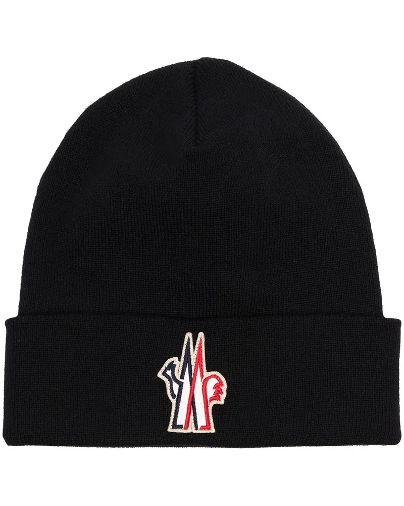 Moncler Mütze mit Logo - Schwarz Schwarz