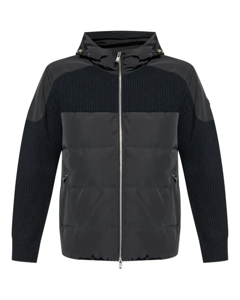 Moose Knuckles Wattierte Jacke mit gerippten Einsätzen - Schwarz Schwarz