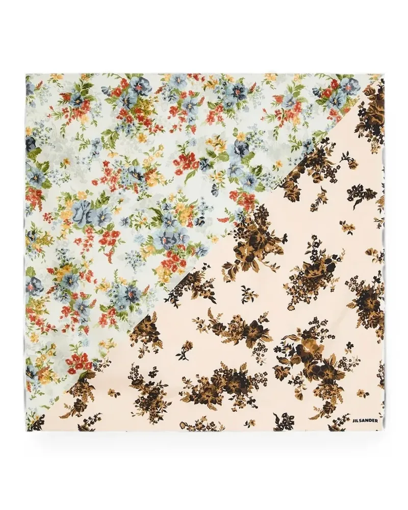 Jil Sander floral-print silk scarf - Rosa Rosa