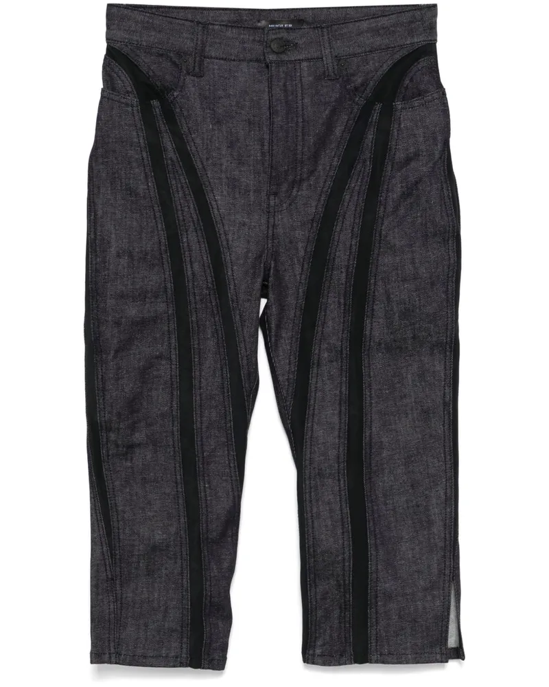 Thierry Mugler Capri Jeans - Schwarz Schwarz