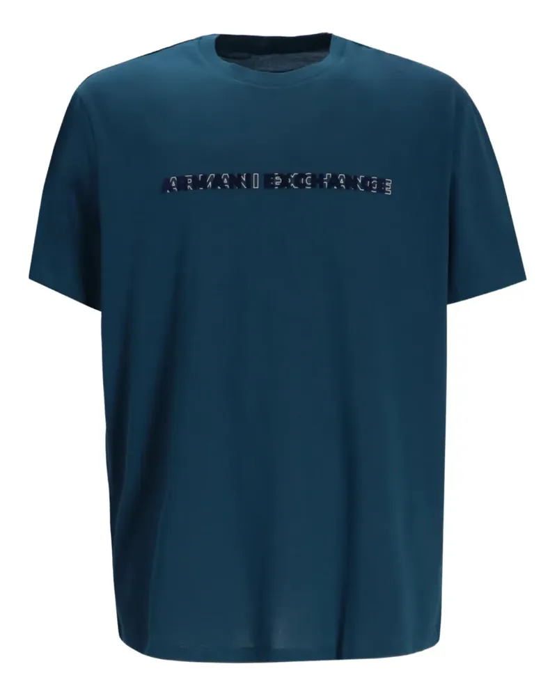 Armani Exchange T-Shirt mit Logo - Blau Blau