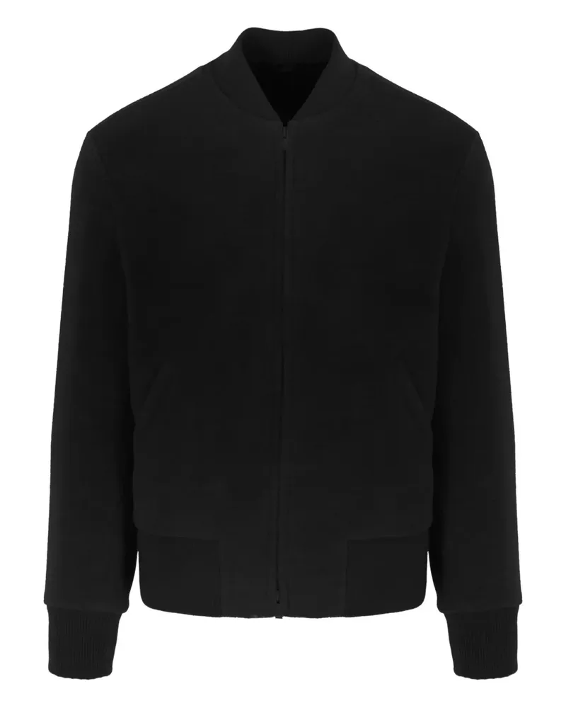 LARDINI wool zip-front bomber jacket - Schwarz Schwarz