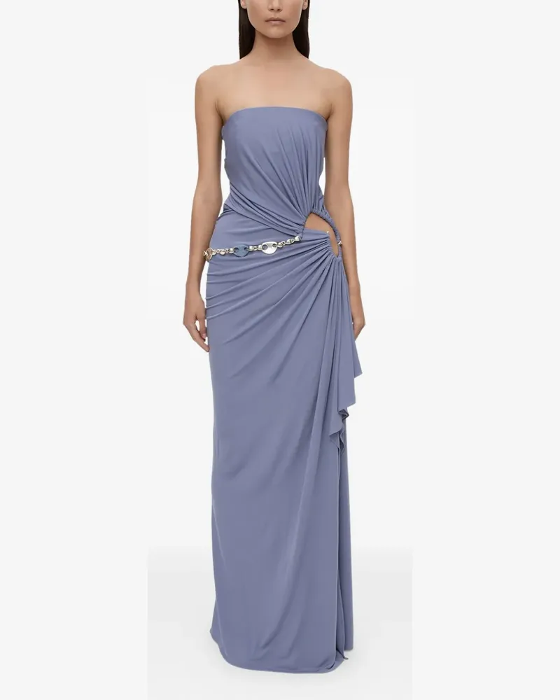 Christopher Esber Crystal strapless gown - Blau Blau
