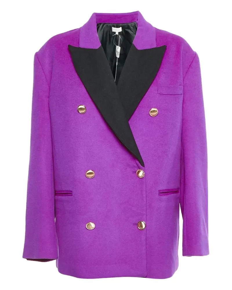 Ronny Kobo Pre-owned Doppelreihige Keira Wolljacke - Violett Violett