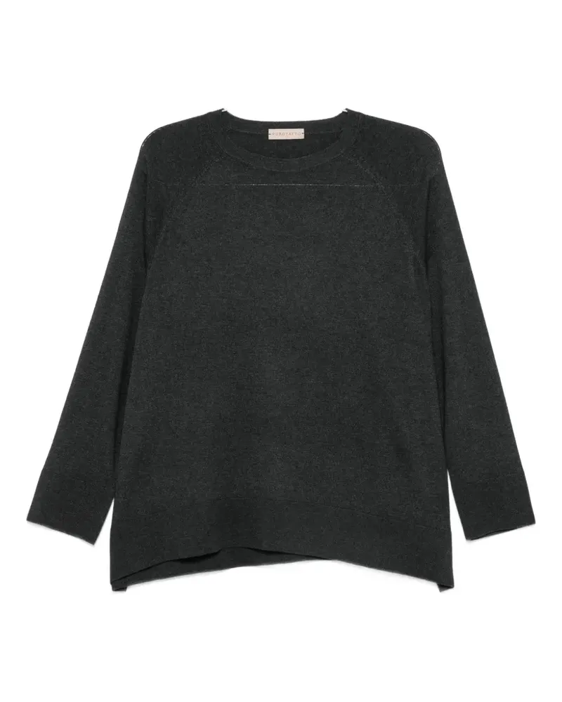 Purotatto Pullover mit Raglanärmeln - Grau Grau