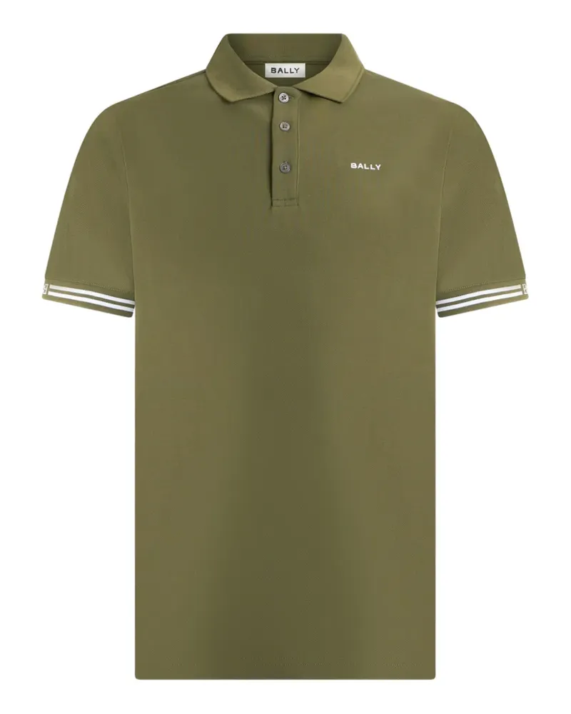 Bally Gestreiftes Poloshirt - Grün Grün
