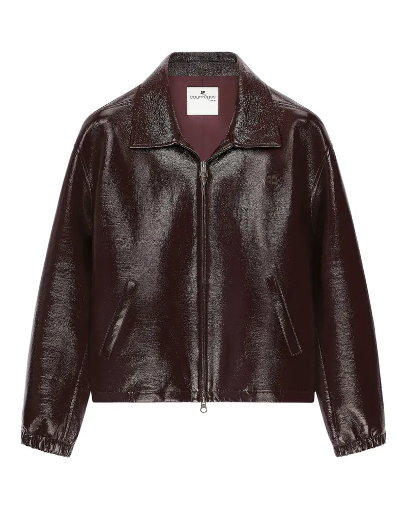 Courrèges Bomberjacke aus Vinyl - Rot Rot