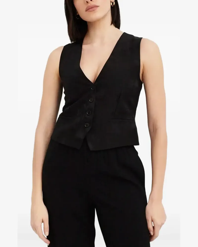 P.A.R.O.S.H. P.A.R.O H. button V-neck waistcoat - Schwarz Schwarz