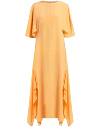 Stella McCartney Maxikleid mit Cape-Ärmel Orange