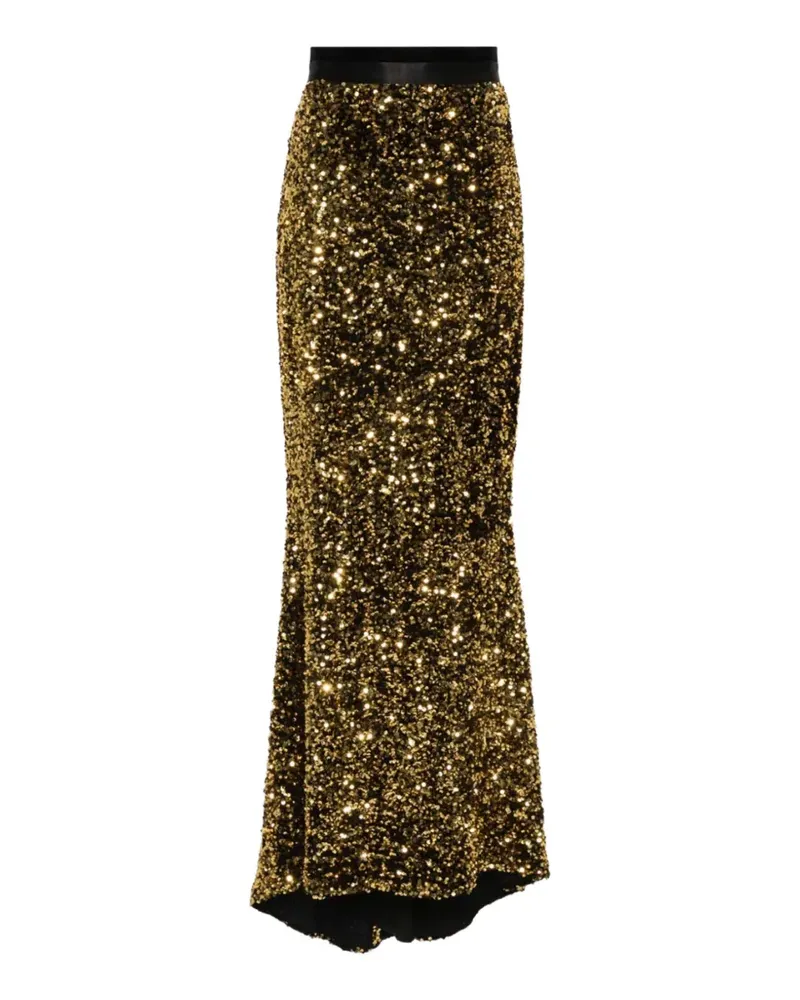 STYLAND sequin-embellished stretch-design maxi skirt - Gold Gold