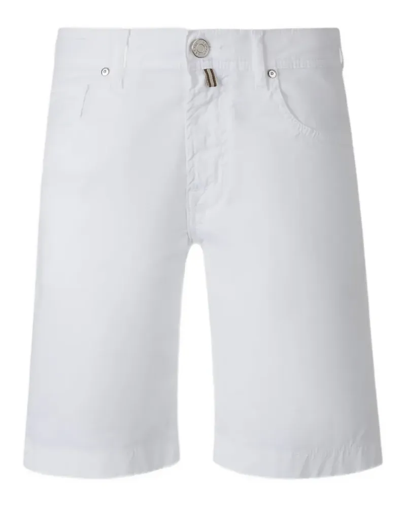 Jacob Cohën logo-patch denim shorts - Weiß Weiß