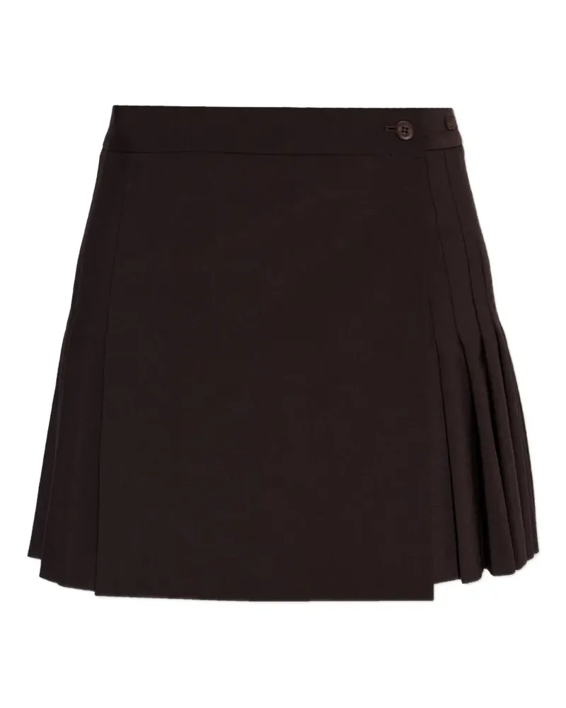 Lacoste wrap pleated mini skirt - Braun Braun