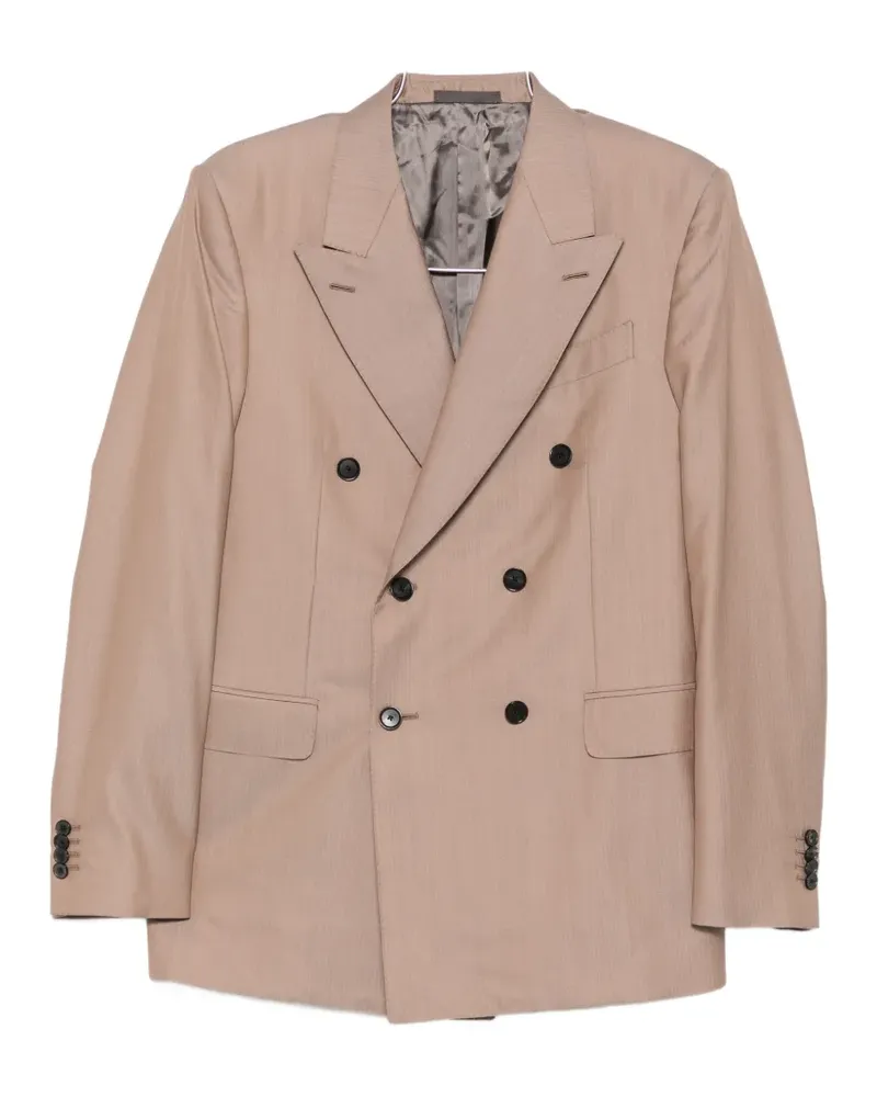 Caruso double-breasted suit - Nude Nude