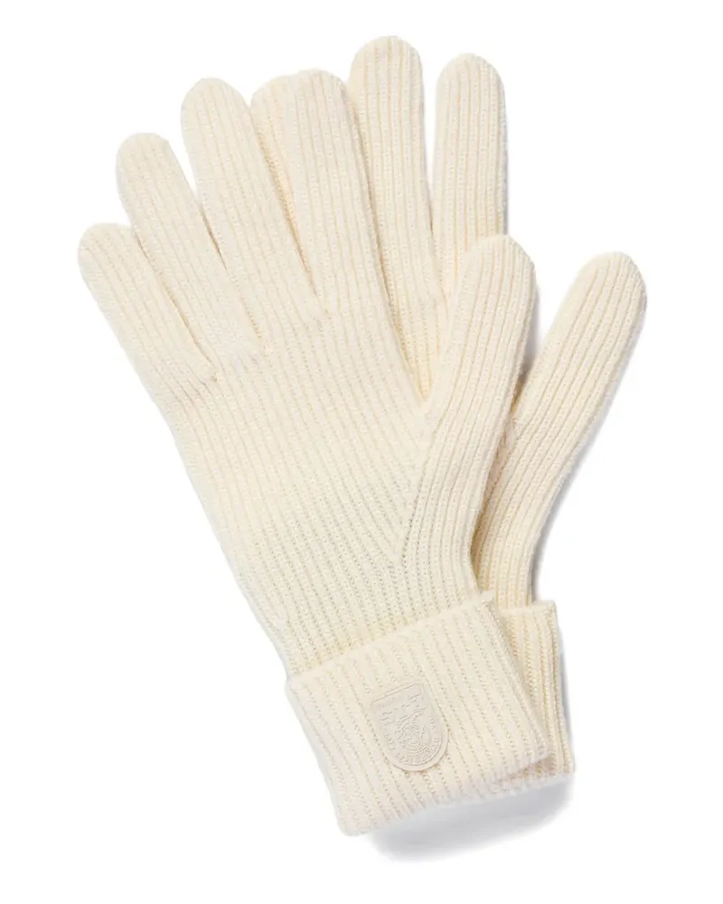 Parajumpers Handschuhe aus Merinowolle mit gerippten Bündchen - Weiß Weiß