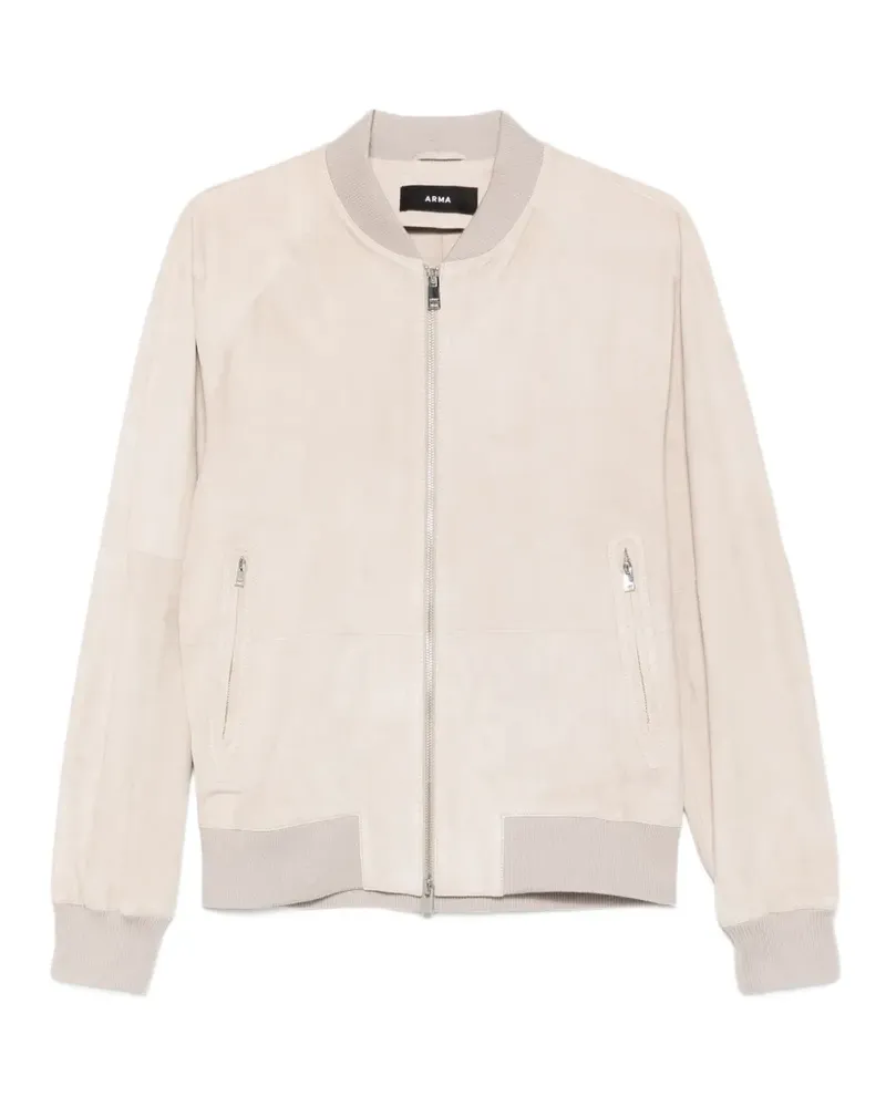 Arma suede bomber jacket - Nude Nude