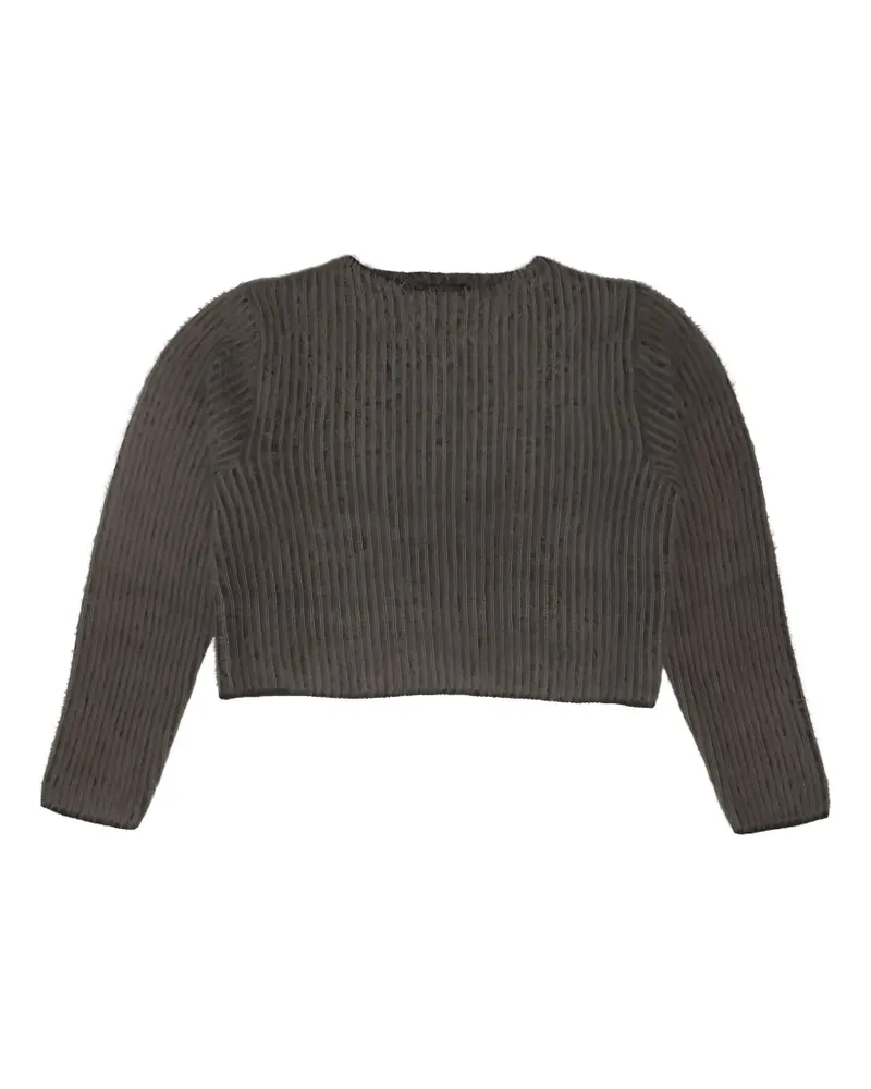 HTC Hollywood Trading Company Gerippter Strickpullover - Grau Grau