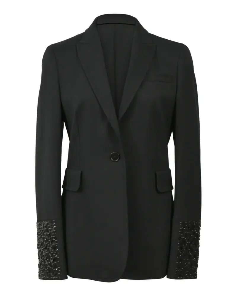 Akris beaded-cuff single-breasted blazer - Schwarz Schwarz