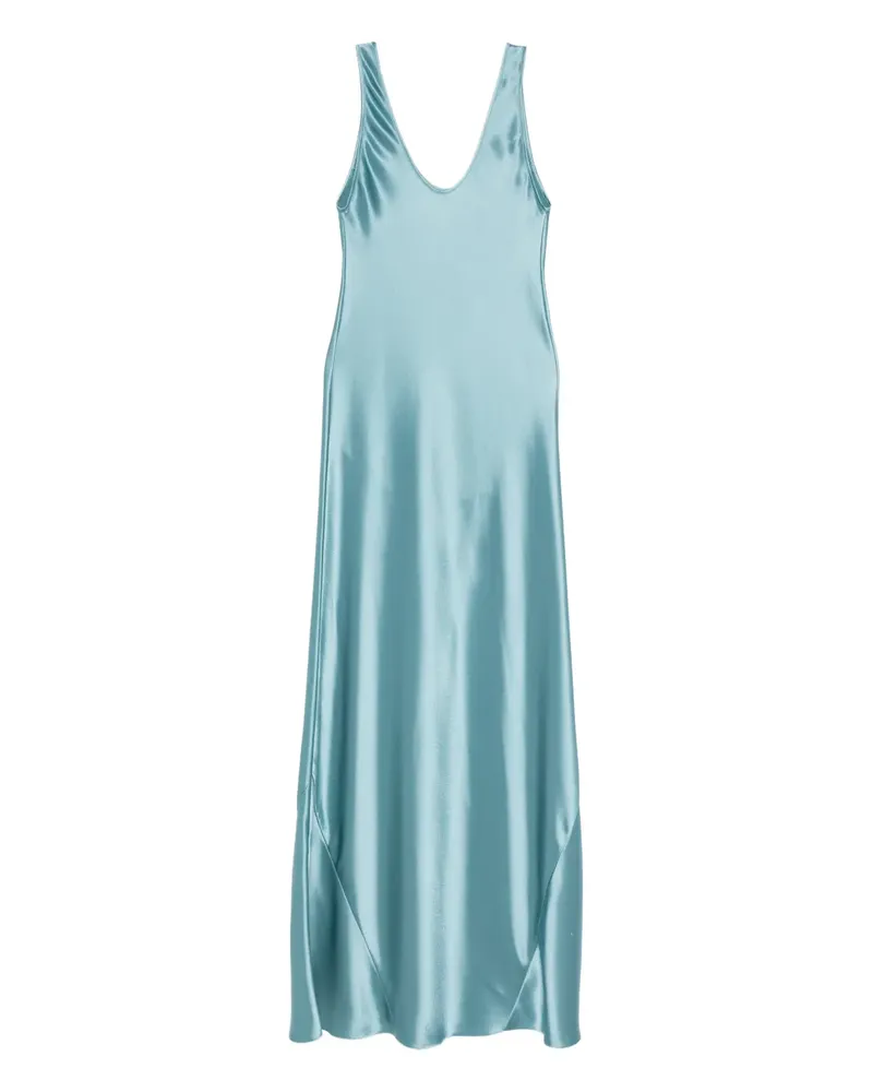 GALVAN Valletta satin maxi dress - Blau Blau