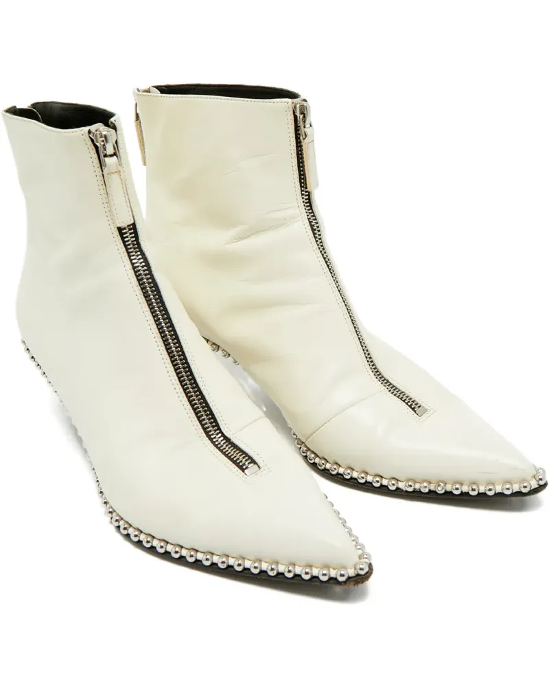 Alexander Wang Eri studded leather boots - Weiß Weiß