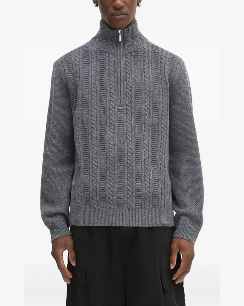 A.P.C. Pullover mit Zopfmuster - Grau Grau