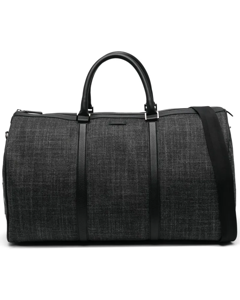 Canali Reisetasche mit Logo-Patch - Grau Grau