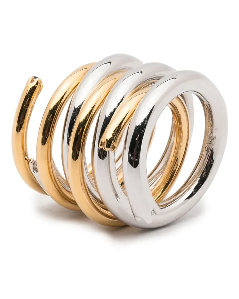 PANCONESI Zweifarbige Orbit Ringe mit Spiraleffekt - Silber Silber