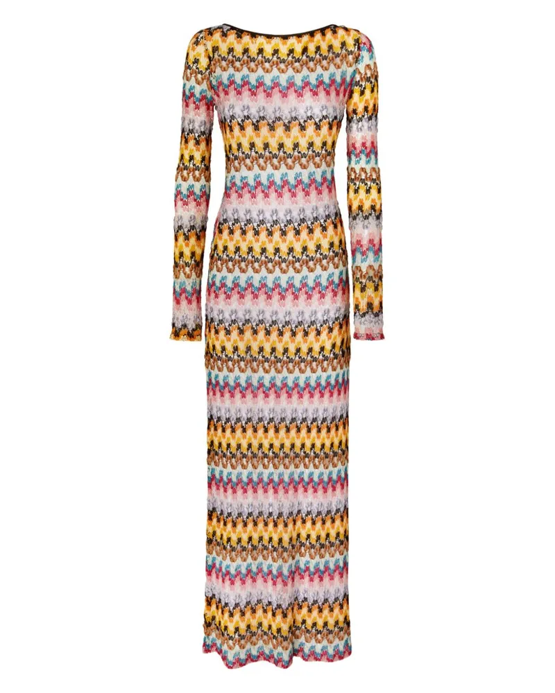 Missoni Maxikleid mit Zickzackmuster - Gelb Gelb